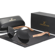 Kingseven  - Bamboo 2024 Handmade Wooden Designer Sunglasses Unique Design