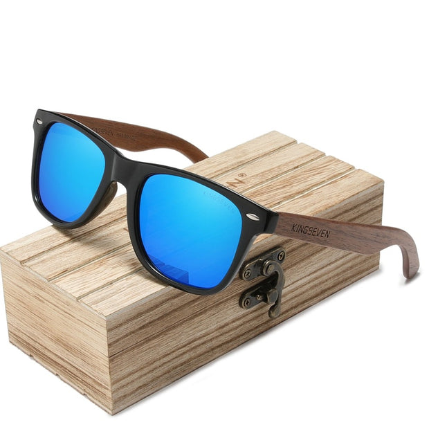 Kingseven  - Bamboo 2024 Handmade Wooden Designer Sunglasses Unique Design