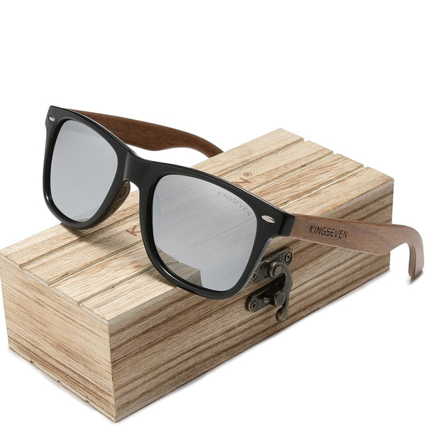 Kingseven  - Bamboo 2024 Handmade Wooden Designer Sunglasses Unique Design