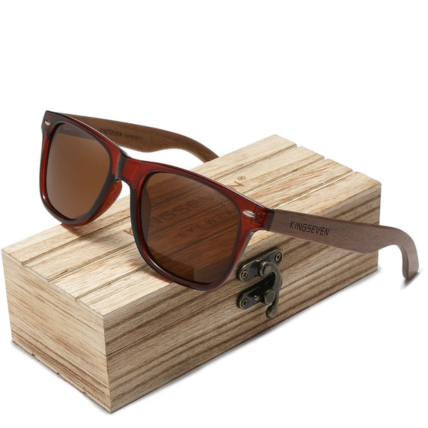 Kingseven  - Bamboo 2024 Handmade Wooden Designer Sunglasses Unique Design