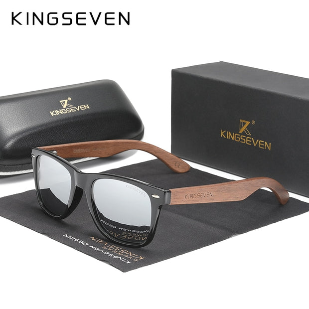 Kingseven  - Bamboo 2024 Handmade Wooden Designer Sunglasses Unique Design