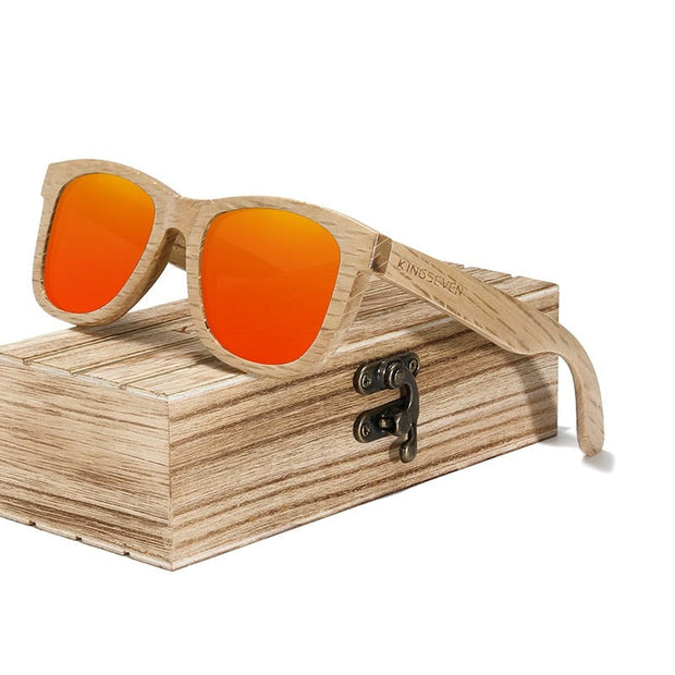 Kingseven  - Bamboo 2024 Handmade Wooden Designer Sunglasses Unique Design