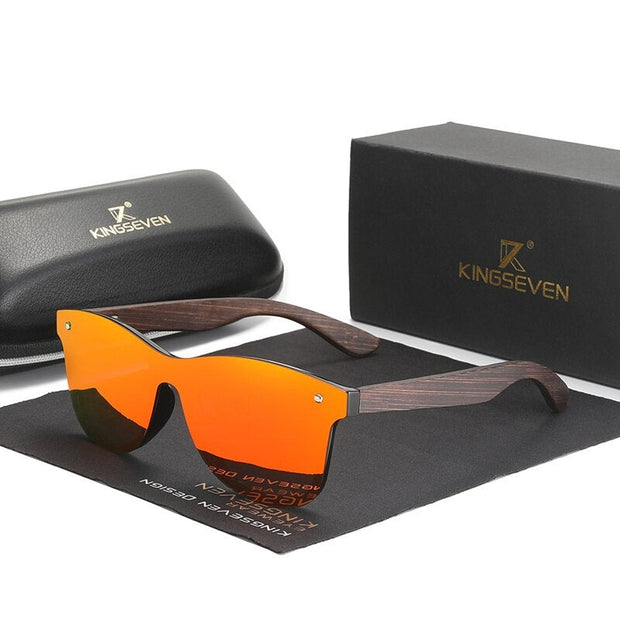 Kingseven  - Bamboo 2024 Handmade Wooden Designer Sunglasses Unique Design