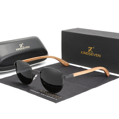 Kingseven  - Bamboo 2024 Handmade Wooden Designer Sunglasses Unique Design