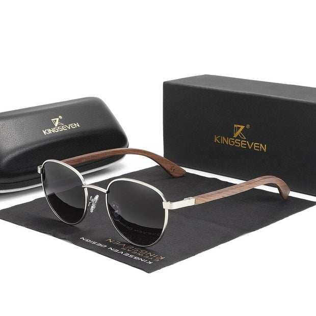 Kingseven  - Bamboo 2024 Handmade Wooden Designer Sunglasses Unique Design