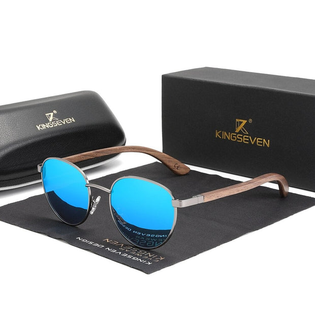 Kingseven  - Bamboo 2024 Handmade Wooden Designer Sunglasses Unique Design