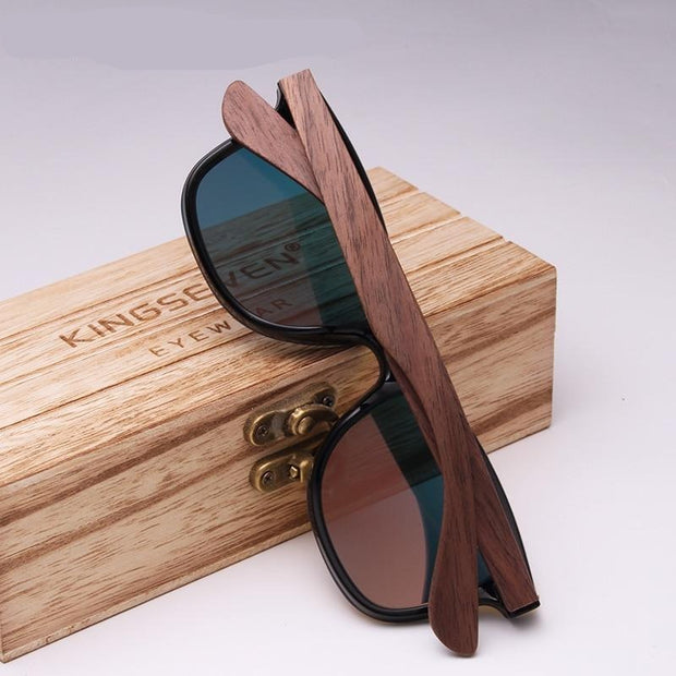 Kingseven - Bamboo 2024 Handmade Wooden Designer Sunglasses Unique Design