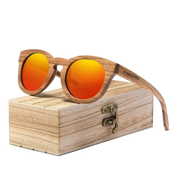 Kingseven  - Bamboo 2024 Handmade Wooden Designer Sunglasses Unique Design