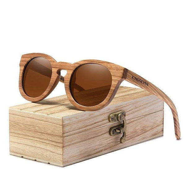 Kingseven  - Bamboo 2024 Handmade Wooden Designer Sunglasses Unique Design