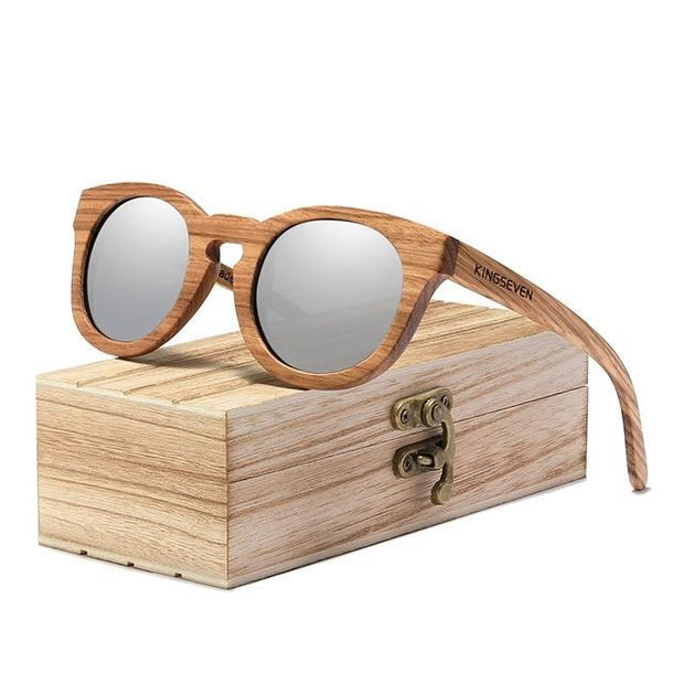 Kingseven  - Bamboo 2024 Handmade Wooden Designer Sunglasses Unique Design