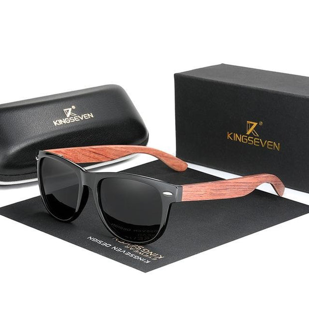 Kingseven  - Bamboo 2024 Handmade Wooden Designer Sunglasses Unique Design