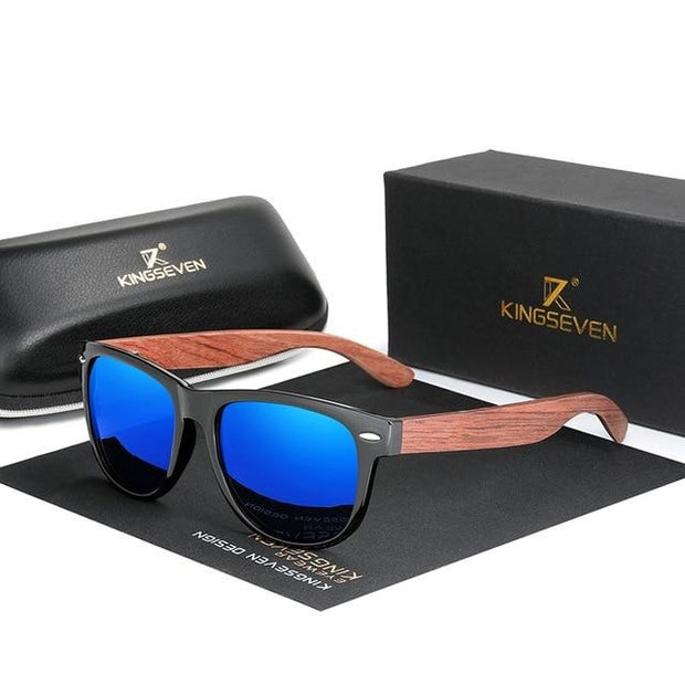 Kingseven  - Bamboo 2024 B5789 Handmade Wooden Designer Sunglasses Unique Design