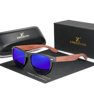 Kingseven  - Bamboo 2024 Handmade Wooden Designer Sunglasses Unique Design