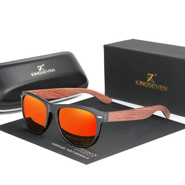 Kingseven  - Bamboo 2024 B5789 Handmade Wooden Designer Sunglasses Unique Design