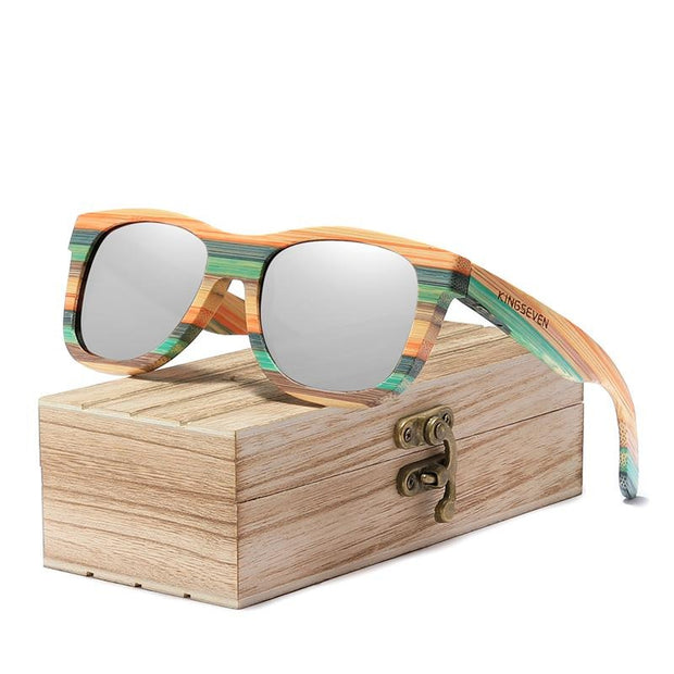 Kingseven  - Bamboo 2024 Handmade Wooden Designer Sunglasses Unique Design