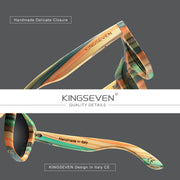 Kingseven  - Bamboo 2024 Handmade Wooden Designer Sunglasses Unique Design