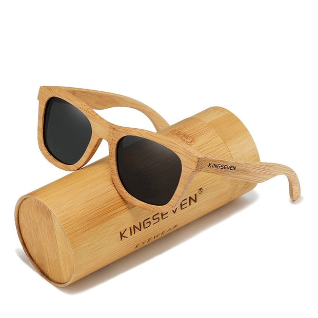 Kingseven  - Bamboo 2024 Handmade Wooden Designer Sunglasses Unique Design