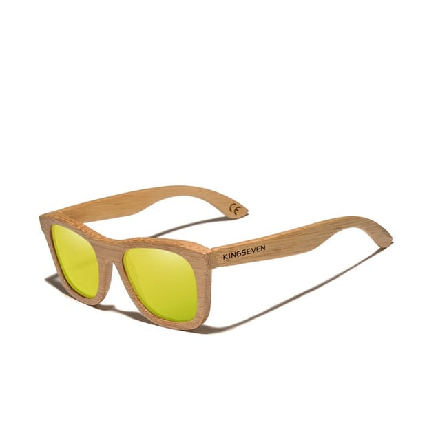 Kingseven  - Bamboo 2024 Handmade Wooden Designer Sunglasses Unique Design